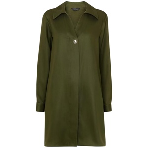Whistles Khaki Collared Button Short Dress